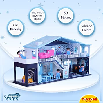 Toyzone Frozen Party Home Doll House (50pcs)