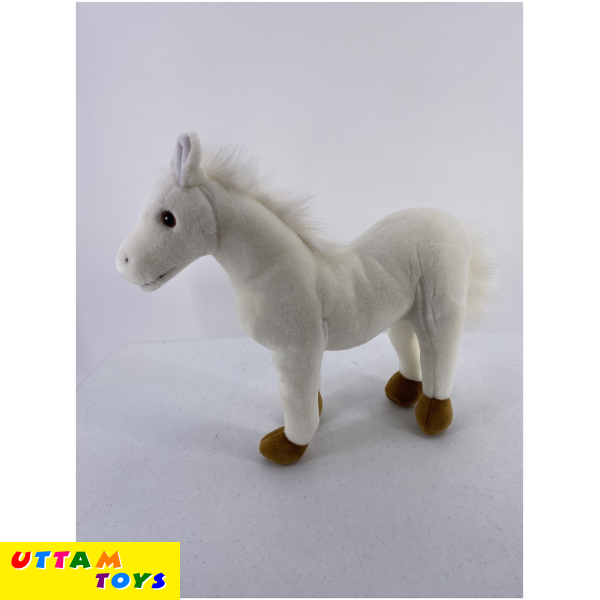 Uttam Toys White Horse Plush Animal Stuffed Toy