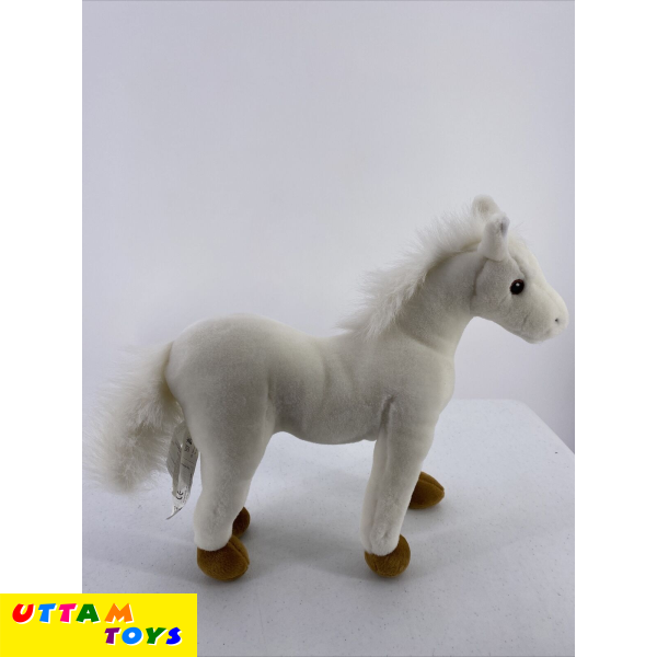 Uttam Toys White Horse Plush Animal Stuffed Toy