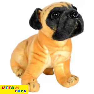 Uttam Toys Soft Toy Pug Dog - 32 cm (Brown)