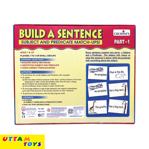 Creative's Build a Sentence Part – 1