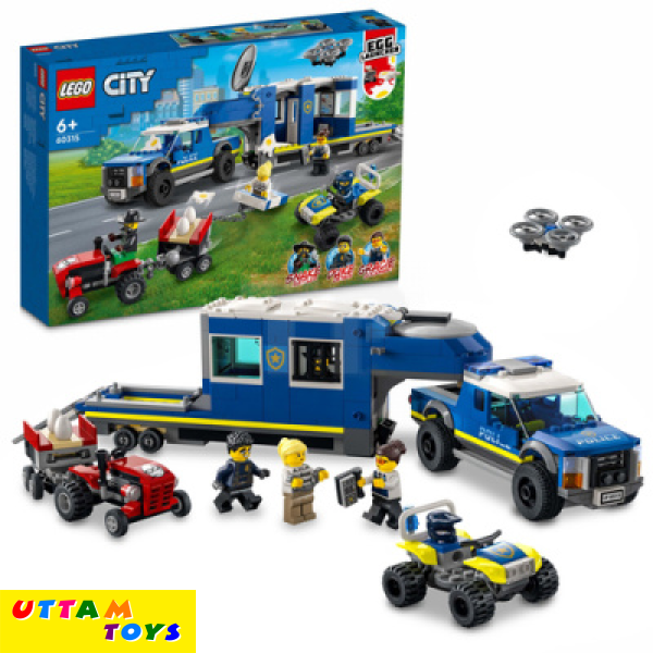 Lego City Police Mobile Command Truck Building Kit