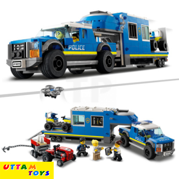 Lego City Police Mobile Command Truck Building Kit