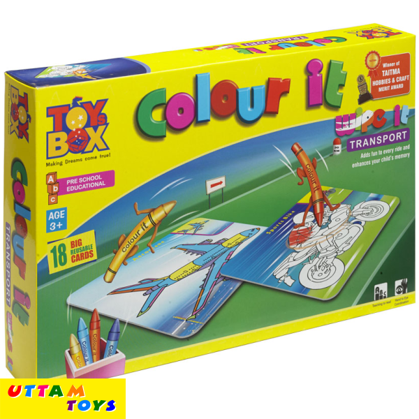 Toy Box Colour It Wipe It Transport