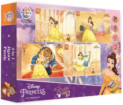 Ratna's Disney Princess Belle 4in1 Jigsaw puzzle for Kids