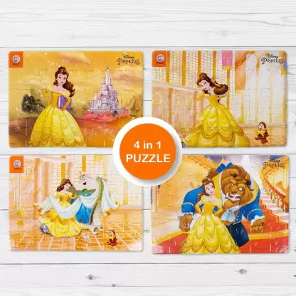 Ratna's Disney Princess Belle 4in1 Jigsaw puzzle for Kids