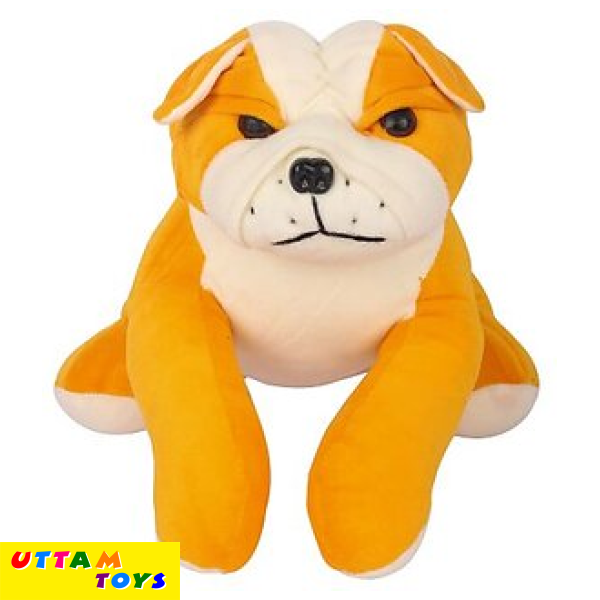 Uttam Toys Marco Supersoft Yellow Bull Dog Small Soft Toy (Big)