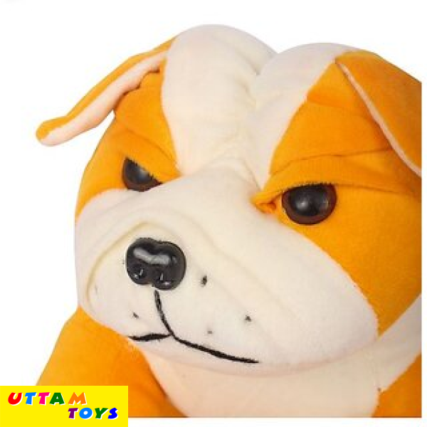 Uttam Toys Marco Supersoft Yellow Bull Dog Small Soft Toy (Big)