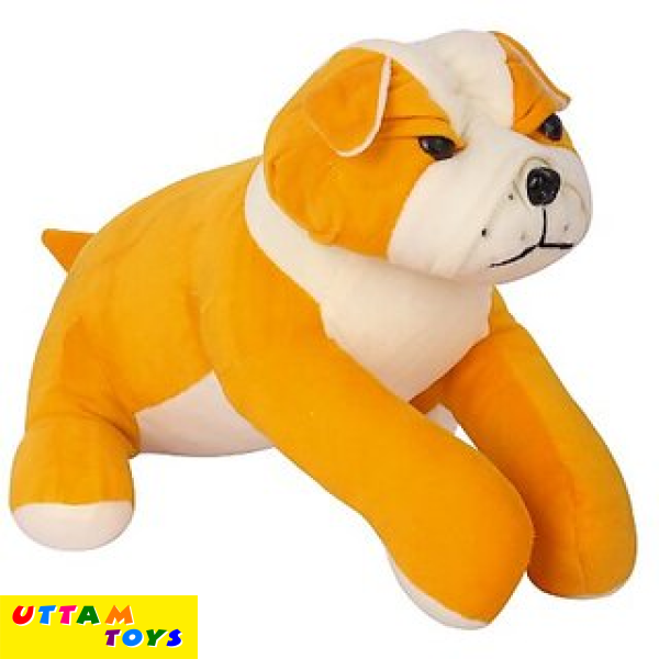 Uttam Toys Marco Supersoft Yellow Bull Dog Small Soft Toy (Big)