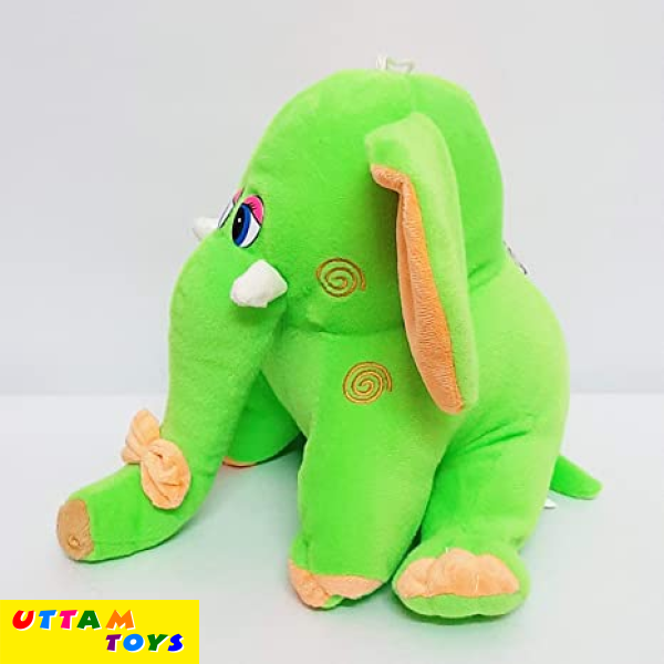 Uttam Toys Green Elephant Stuffed