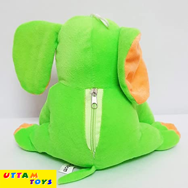 Uttam Toys Green Elephant Stuffed