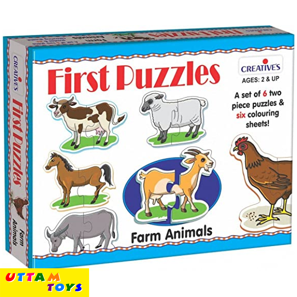 Creative's First Puzzles - Pet Animals, Multi Color