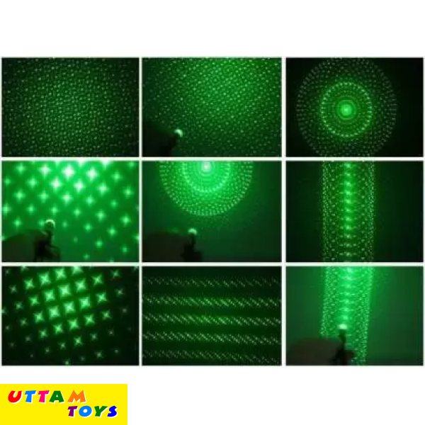 Uttam Toys 5 in 1 Effect Green Beam Laser Shailputri Light Pen