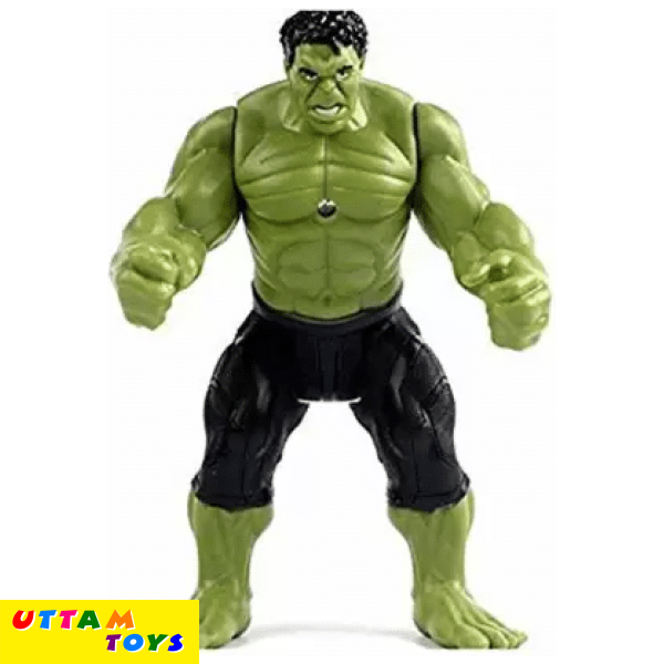 Avengers Action Figure Infinity War Hulk Hero Series Toy for kids, Large (10 inch) with LED Light on Chest (Green, Black)