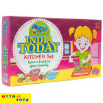 Sunny India today 17 pieces steel & plastic combo kitchen set for kids. A perfect kitchen set for hours of roleplay