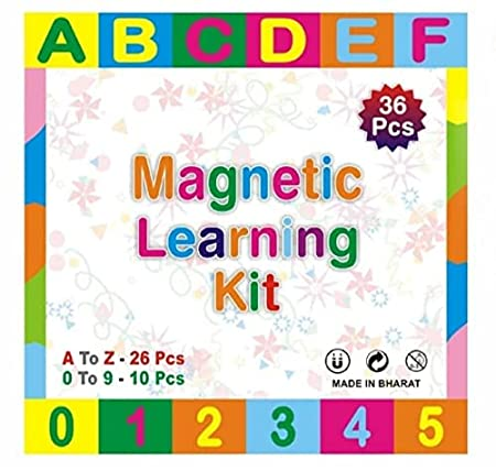 Uttam Toys Magnetic Educational Alphabets and Numbers Kit (Multicolor) 36 Pcs