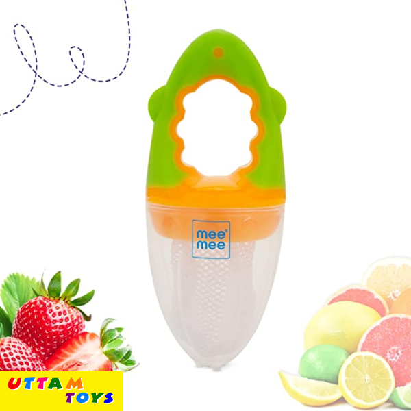 Mee Mee Fruit and Food Nutritional Feeder with Soft Mesh Sack (Orange/Green)