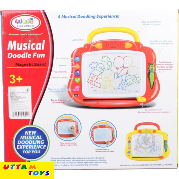 First Classroom Drawing Board With Music-Red