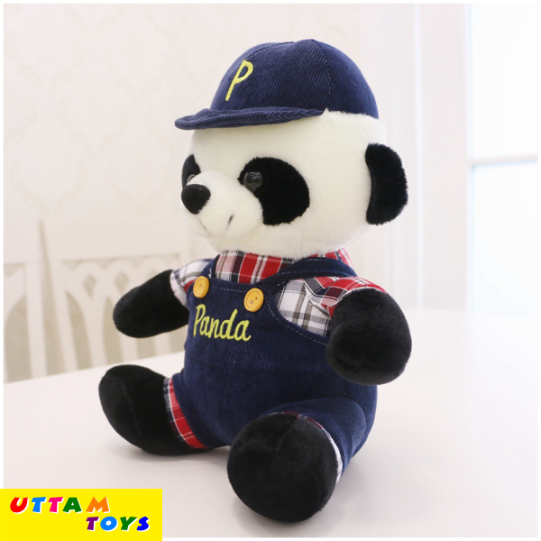 Uttam Toys White And Black Capped Stuffed Fur Panda