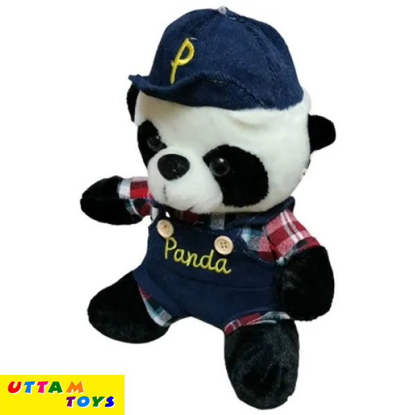 Uttam Toys White And Black Capped Stuffed Fur Panda