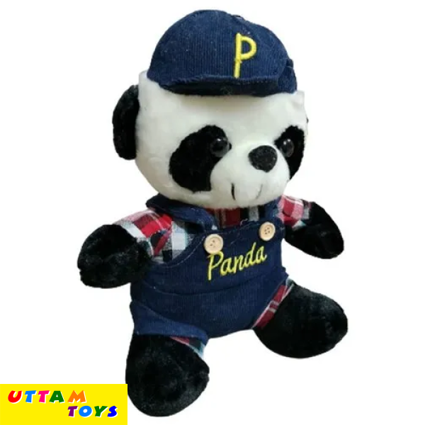 Uttam Toys White And Black Capped Stuffed Fur Panda