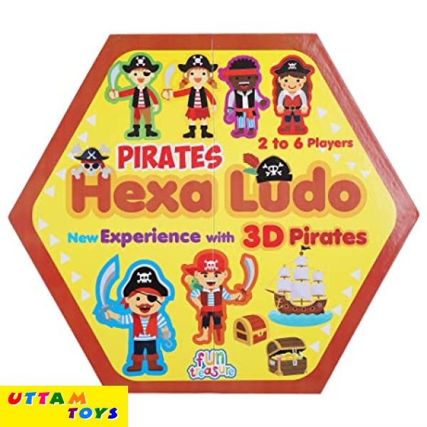 ToyTub Pirates Hexa Ludo with 3D Pirates