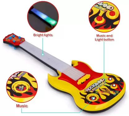 Rock Band Music Guitar Yellow