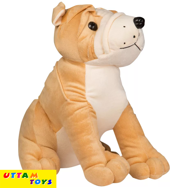 Uttam Toys Bull Dog Sitting 30cm Brown