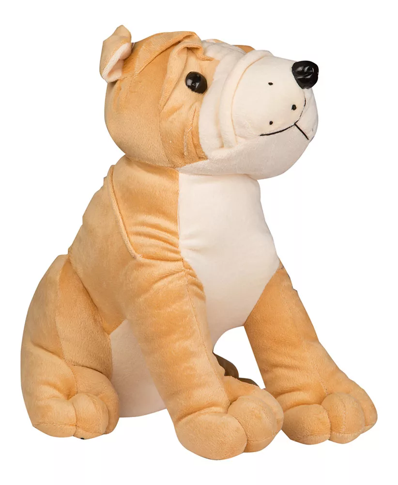 Uttam Toys Bull Dog Sitting 30cm Brown