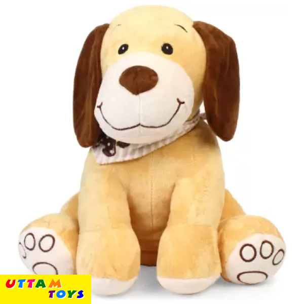 Uttam Toys My Baby Excel Sitting Dog with Bone Muffler