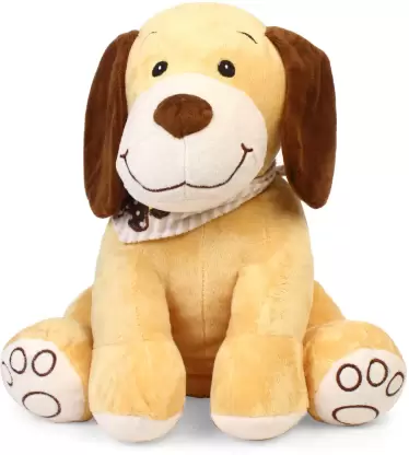 Uttam Toys My Baby Excel Sitting Dog with Bone Muffler