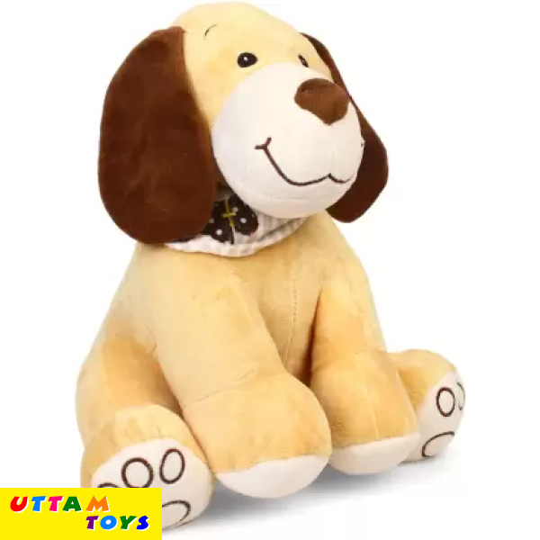 Uttam Toys My Baby Excel Sitting Dog with Bone Muffler