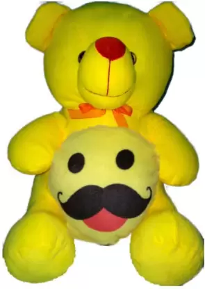 Uttam toys Soft Yellow Teddy with Smiley