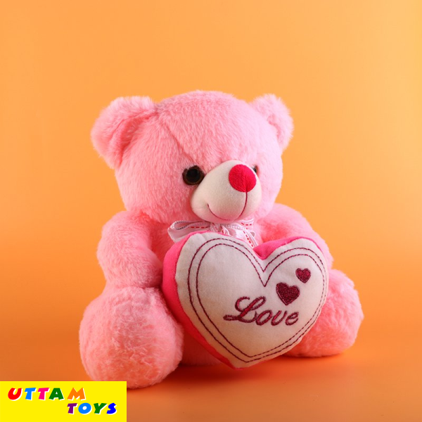 Uttam Toys Sweetheart Pink Teddy Soft Toy 30cm