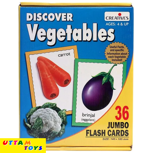 Creative's Discover Vegetables - 36 Jumbo Flash Cards