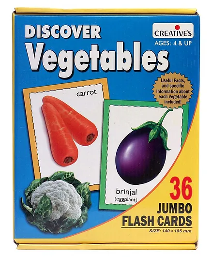 Creative's Discover Vegetables - 36 Jumbo Flash Cards