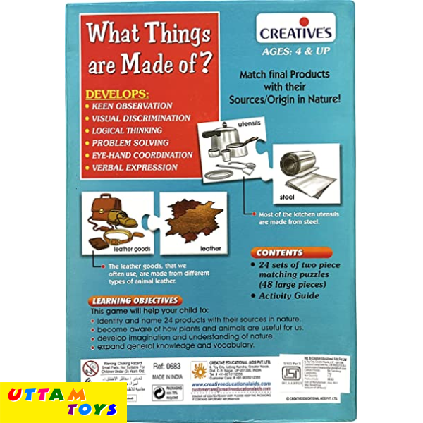 Creative Educational Pre-school What Things Are Made Of