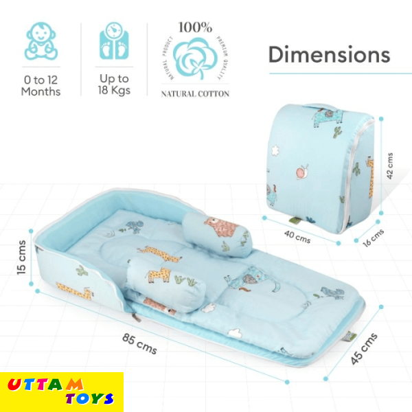 R For Rabbit Baby Nest Lite Bed - Easy Compact Fold, Zip Clouser, Carry Like Bag, Travel Friendly