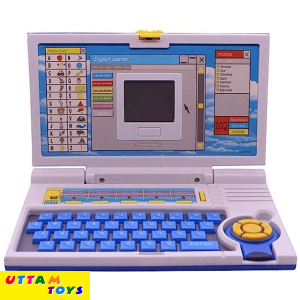 Uttam Toys English Learner Educational Notebook / Laptop with Mouse Control Multicolor