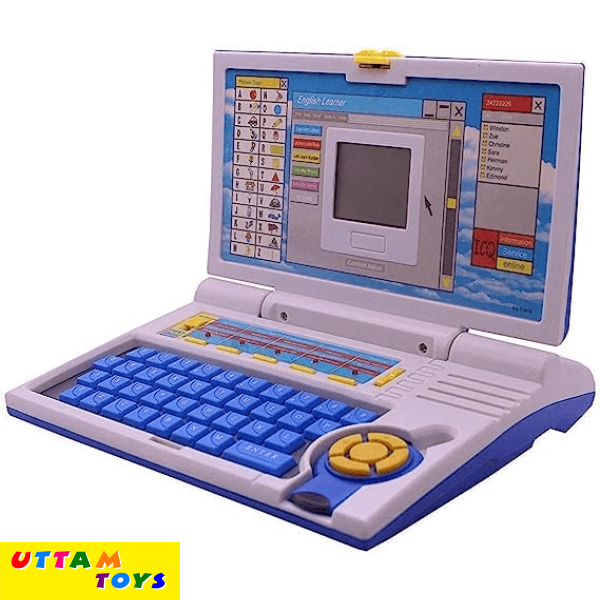 Uttam Toys English Learner Educational Notebook / Laptop with Mouse Control Multicolor