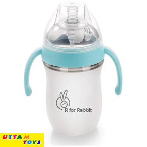 R for Rabbit First Feed Baby Silicon Feeding Bottle with Anti Colic for New Born Babies