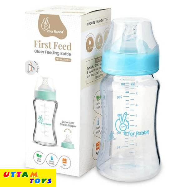 R for Rabbit Fist Feed Glass Feeding Bottle