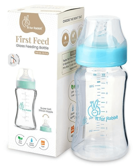 R for Rabbit Fist Feed Glass Feeding Bottle