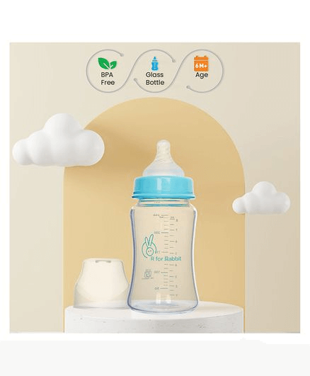 R for Rabbit Fist Feed Glass Feeding Bottle