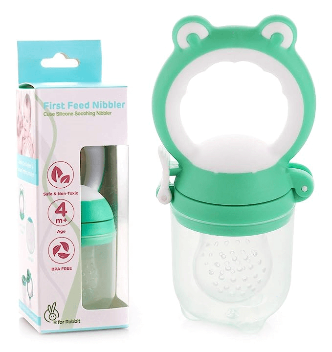 R for Rabbit Premium First Feed Soft Silicon Nibbler for Babies | Hygenic & BPA Free| Baby Fruit & Food Veggie Teether