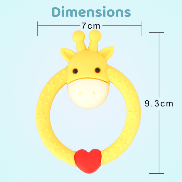 R for Rabbit Giraffe Teether - Yellow 1's