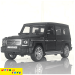 Uttam Toys Alloy Metal Black Mat Mercedes G Wagon Pull Back Die-cast Car Scale Model Mini Auto Toy