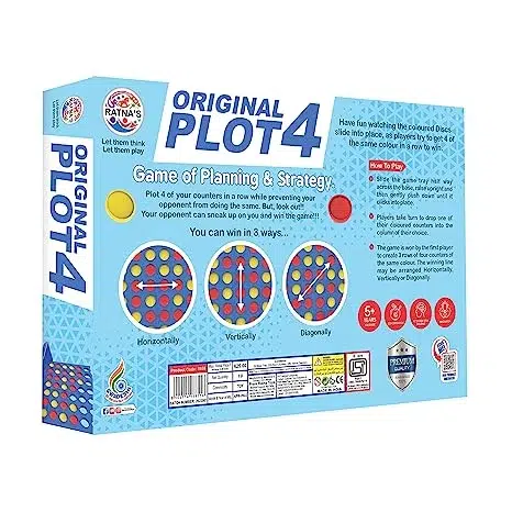 Ratna's Original Plot 4 Big Board Game Family Game Strategy Game