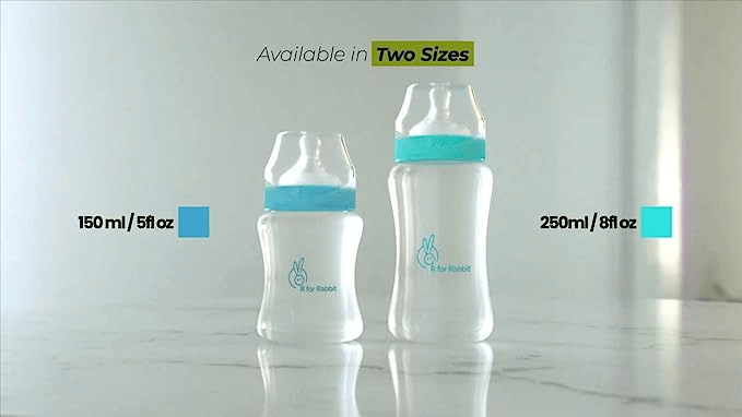 R for Rabbit First Feed Plastic PP Baby Feeding Nipple Milk Bottle with Anti Colic for New Born Babies