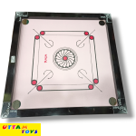 Raja Sports Wooden Round Pocket Carrom Board - Multicolour (24*24 Inc.)